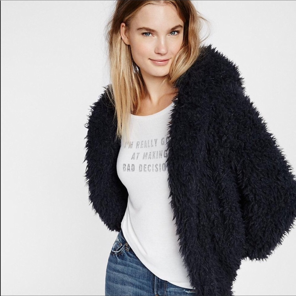 Express Blue Sherpa Jacket Coat Size (XS/S)